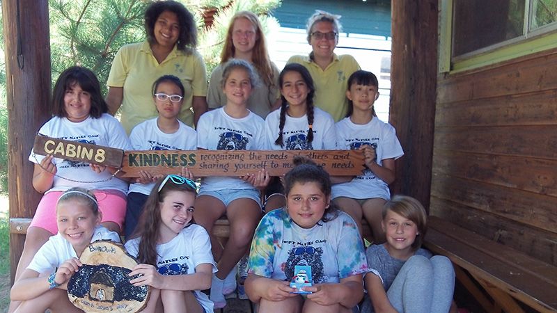 Summer Camp GIrls team Kindness
